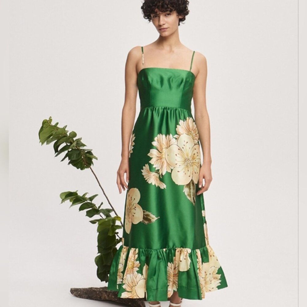 ALEMAIS floral-print midi dress